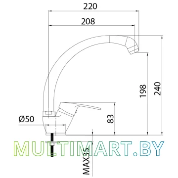 Смеситель Milardo Meal M05SB0JM05 картинка 3